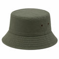 Chapeau bob taille unique en tissu vert kaki à bord souple