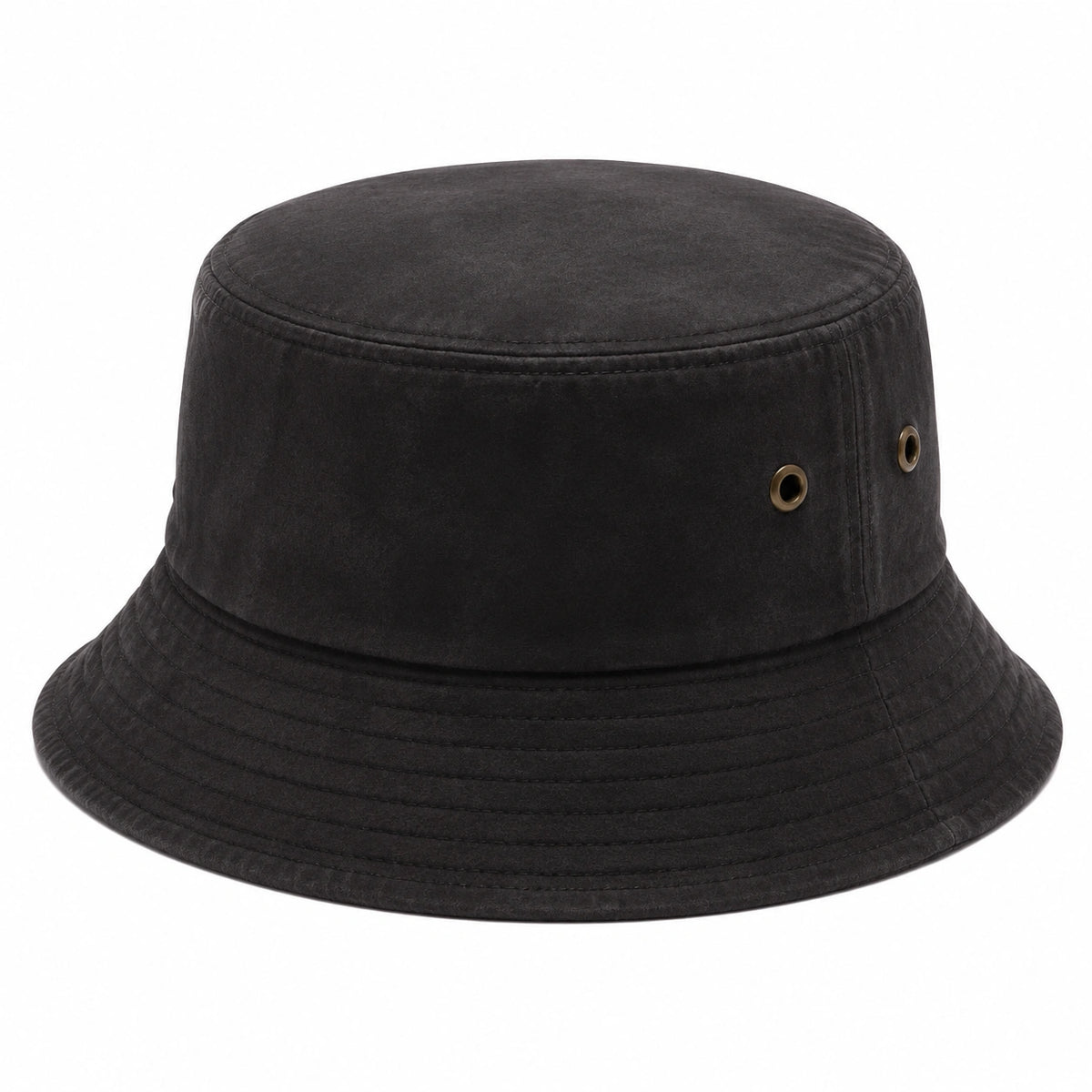 Chapeau bob taille unique noir en tissu style décontracté