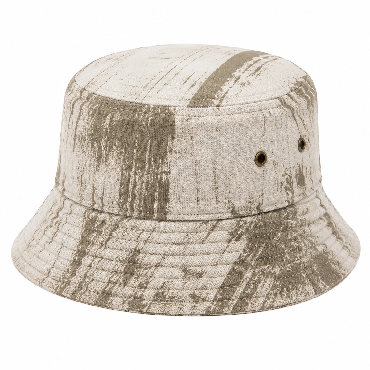 Chapeau bob taille unique en textile beige et kaki - respirant décontracté