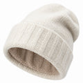 Bonnet taille unique en maille écru doublé polaire style décontracté