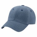 Casquette taille unique en tissu côtelé bleu à visière courbée