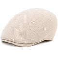 Casquette plate taille unique beige en maille textile style décontracté