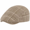 Casquette plate taille unique en textile beige chiné style classique