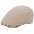 Casquette plate taille unique en tissu beige style classique
