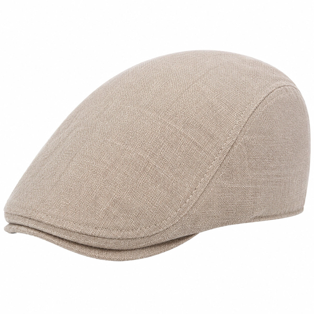 Casquette plate taille unique en tissu beige style classique