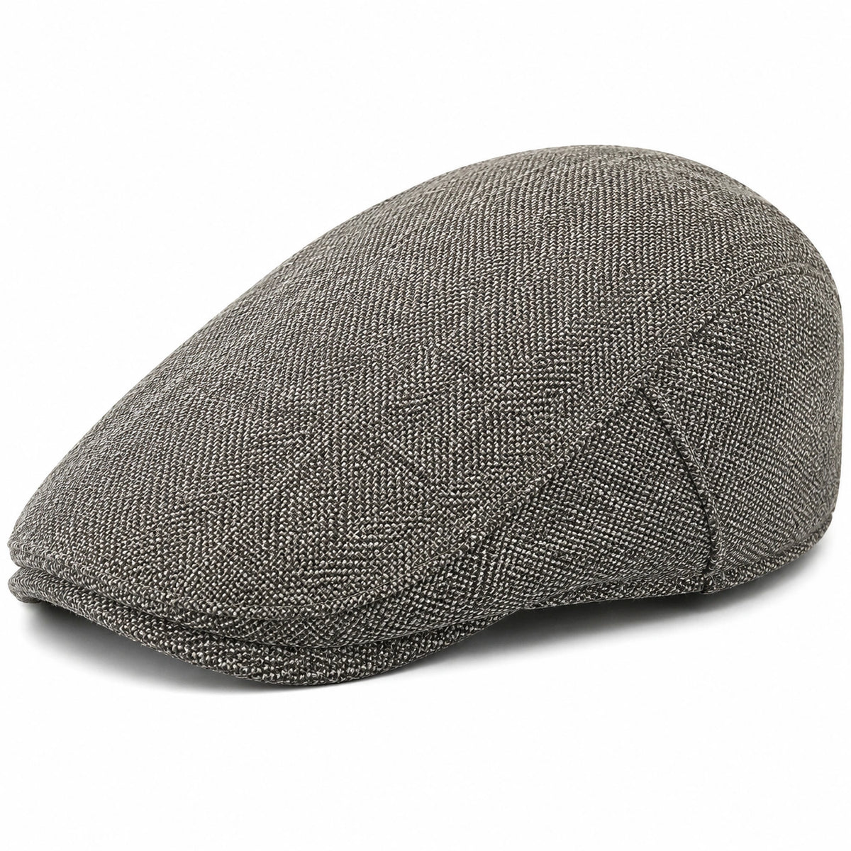 Casquette plate taille unique textile gris chiné style classique