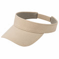 Visière taille unique en tissu beige réglable protection solaire