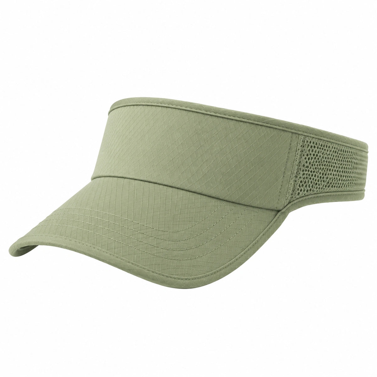 Visière de sport taille unique vert sauge en tissu réglable et respirante