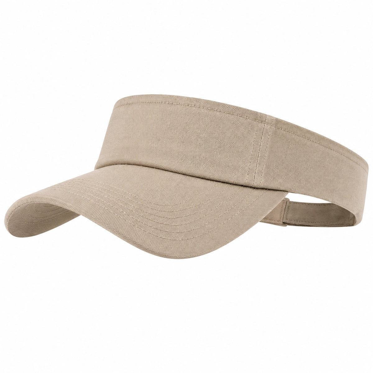 Visière unisexe taille unique en tissu beige - réglable pour protection solaire