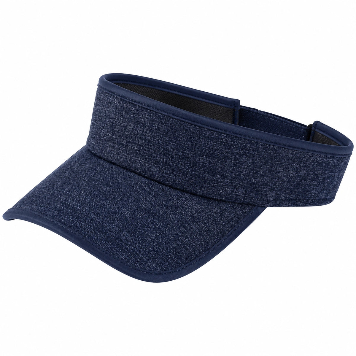 Visière de sport taille unique en textile bleu marine ajustable