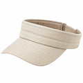 Visière de sport taille unique en tissu beige ajustable