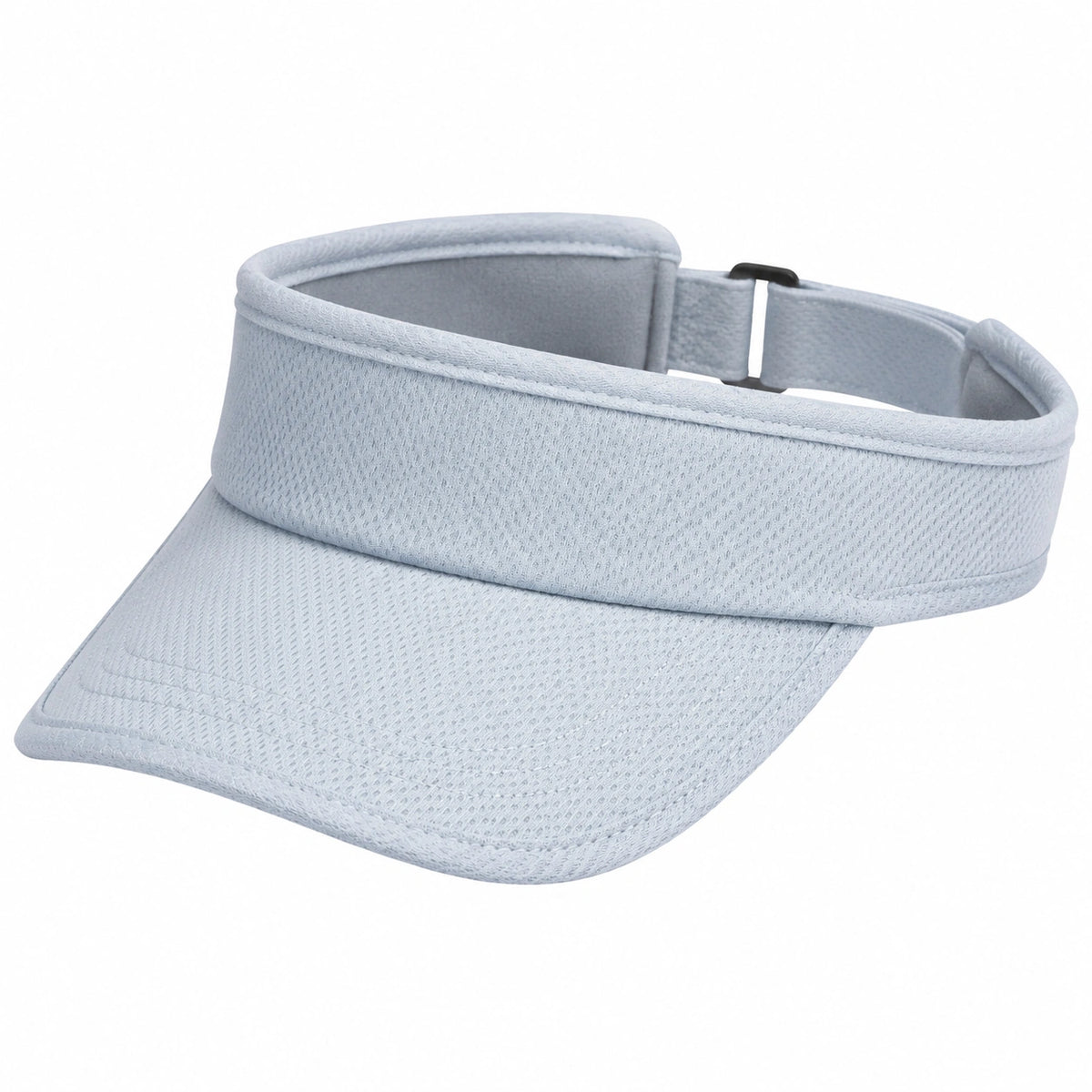 Visière de sport taille unique en tissu synthétique bleu clair réglable