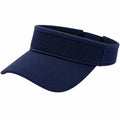 Visière de sport taille unique en textile mesh bleu marine - protection solaire respirante