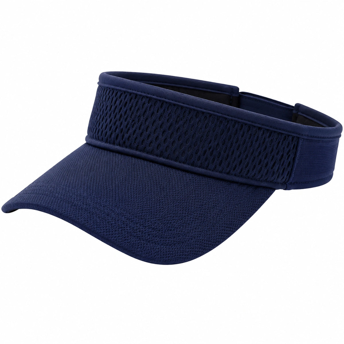 Visière de sport taille unique en textile mesh bleu marine - protection solaire respirante